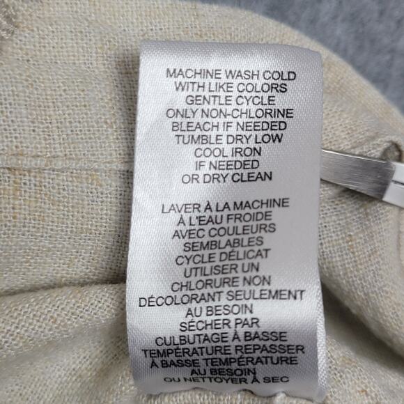 Truth by Republic Shirt Mens Size Small 55% Linen Woven Embroidered - Picture 13 of 16